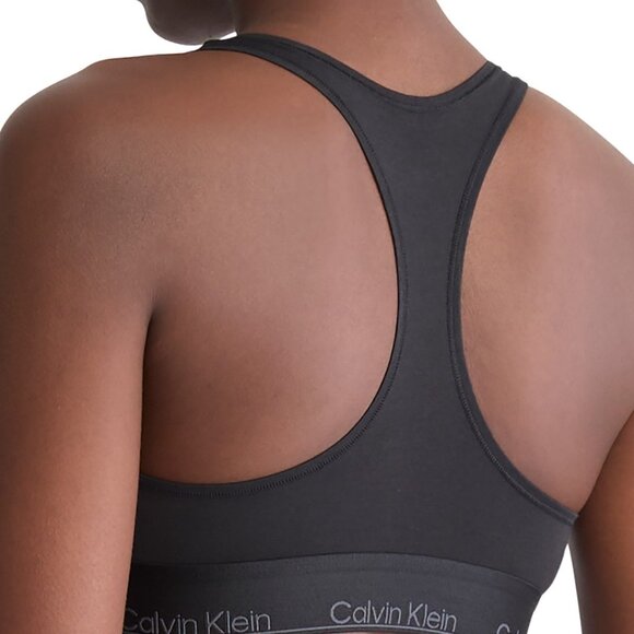 #947 Calvin Klein Women's Modern Cotton Holiday Unlined Bralette - Black - Picture 3 of 5